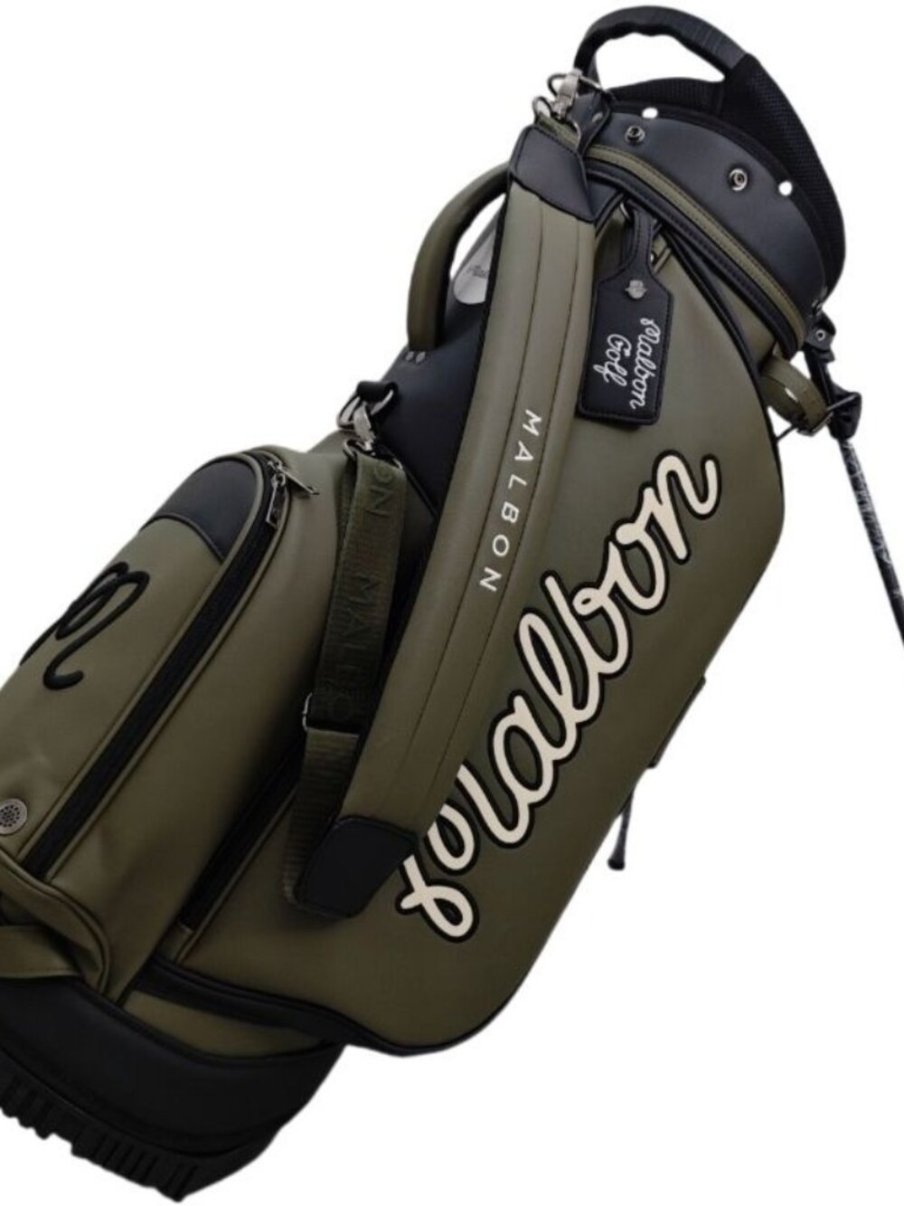 Malbon Golf Caddy Bag Stand Type Khaki Green